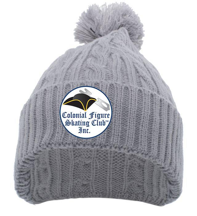 Cable Knit Pom-Pom Beanie