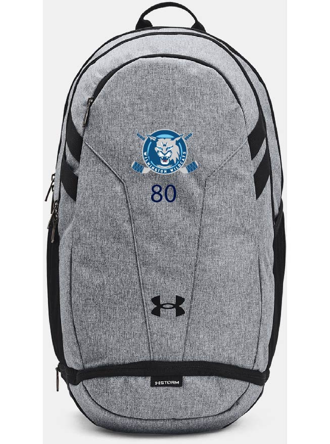 An Under Armour Hustle 5.0 TEAM Backpack WYH