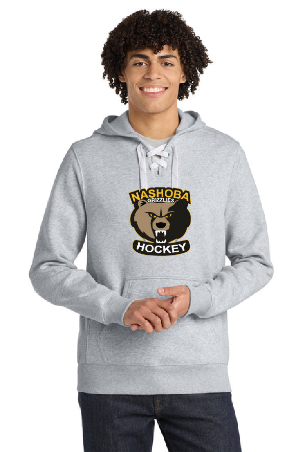 Sport-Tek® Lace Up Pullover Hooded Sweatshirt GRIZ