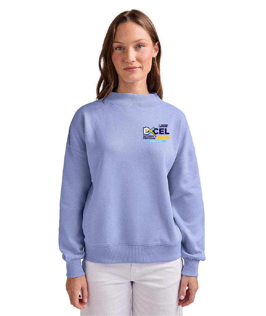 Charles River Women's Willow Mock-Neck Sweatshirt Excel