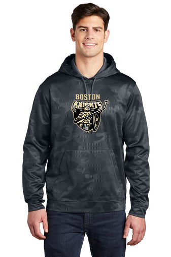 Sport-Tek® Sport-Wick® CamoHex Fleece Hooded Pullover (Adult&Youth) BK