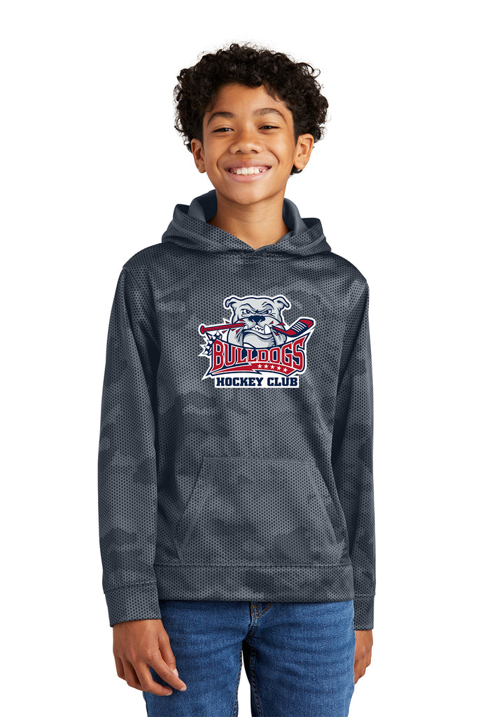 Sport-Tek® Sport-Wick® CamoHex Fleece Hooded Pullover Bulldogs