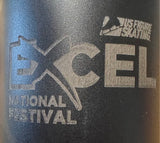 Laser Etched Domensi Aluminum Reusable Water Bottle(17oz,Black) Excel