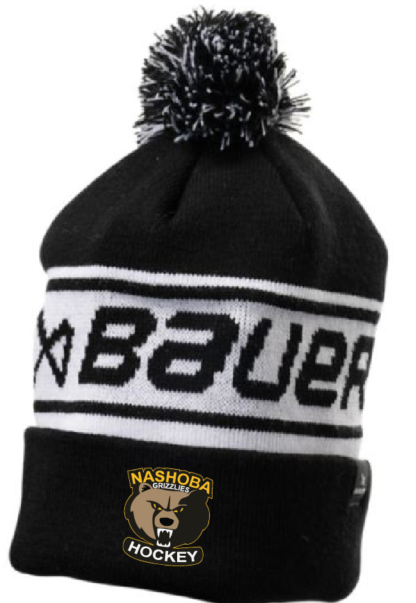 Bauer Team S24 Ribbed Pom Beanie GRIZ