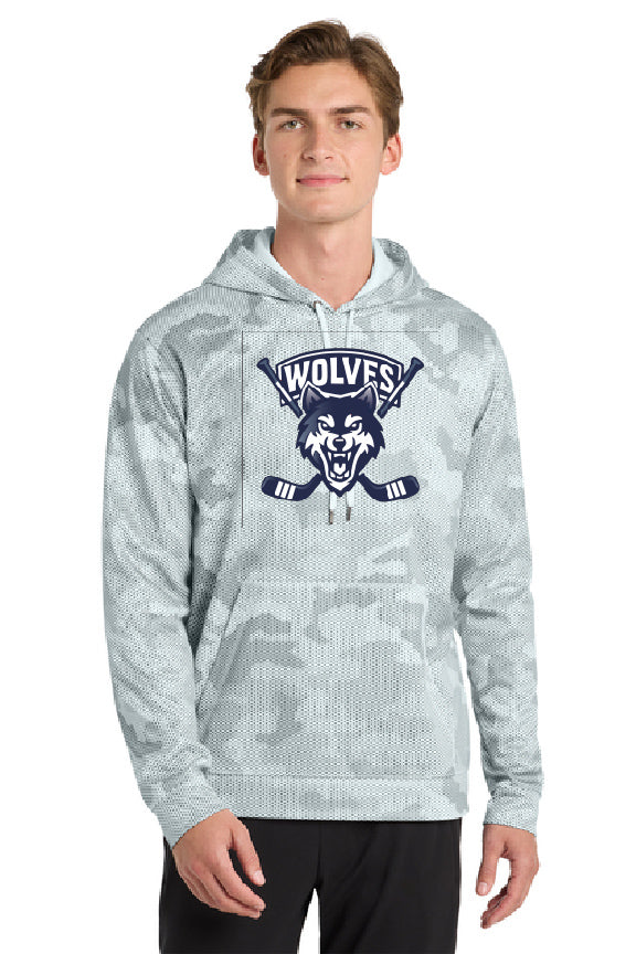 Sport-Tek® Sport-Wick® CamoHex Fleece Hooded Pullover WOLF