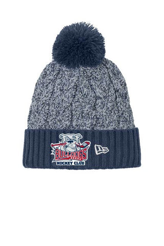 New Era® Marled Knit Pom Beanie Bulldogs