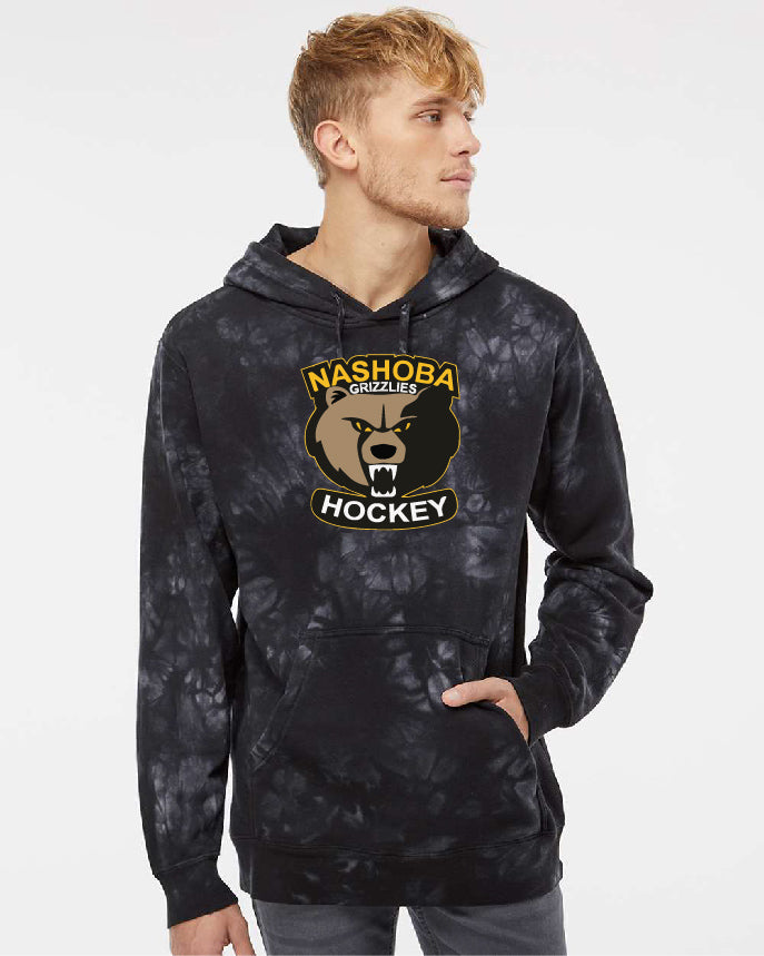 Unisex Midweight Tie-Dyed Hooded Sweatshirt GRIZ