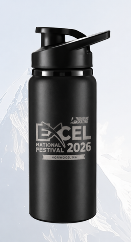Laser Etched Domensi Aluminum Reusable Water Bottle(17oz,Black) Excel
