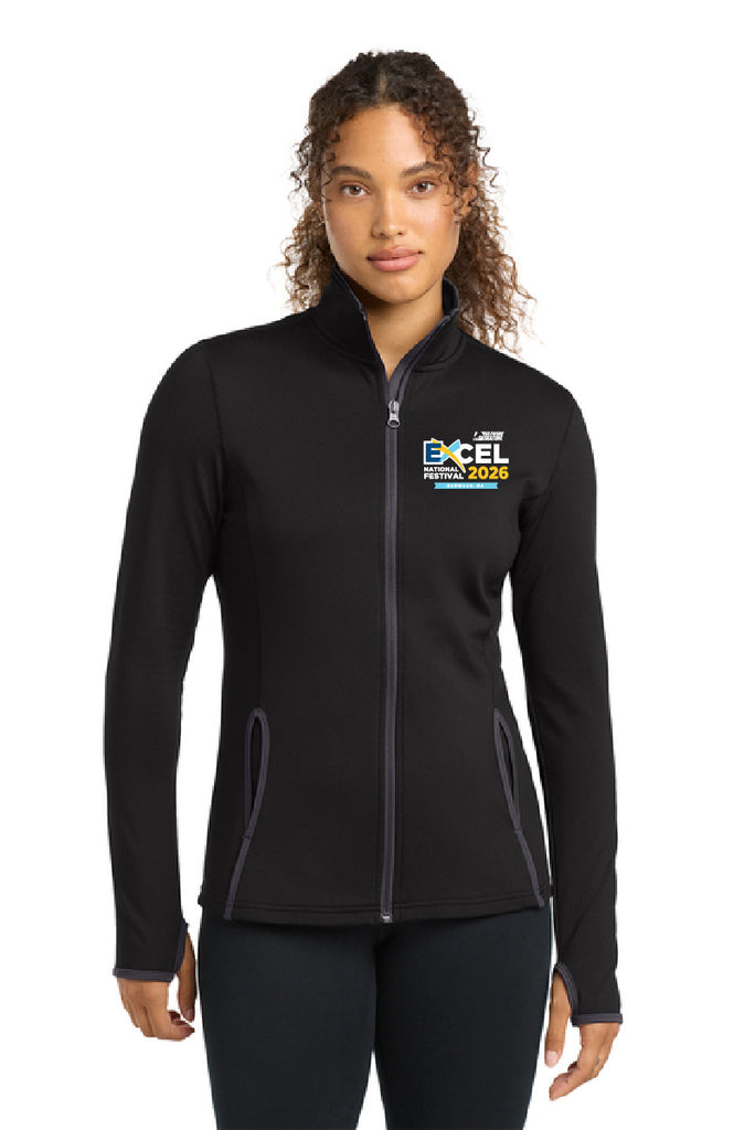 Sport-Tek® Women's Sport-Wick® Stretch Contrast Full-Zip Jacket Excel