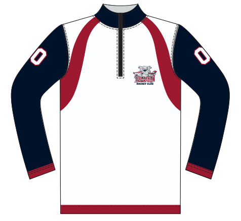 JUICE 1/4 ZIP LONG SLEEVE PULLOVER (ADULT,YOUTH) Bulldogs