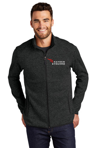 Men's Port Authority® Sweater Fleece Jacket Hayden Synchro