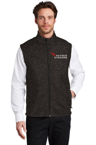Men's Port Authority® Sweater Fleece Vest Hayden Synchro